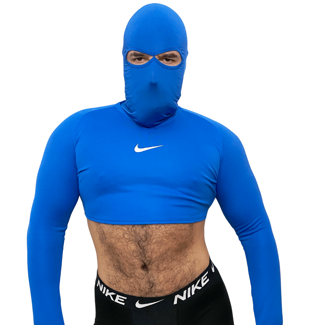Nike Blue Hooded Crop Top