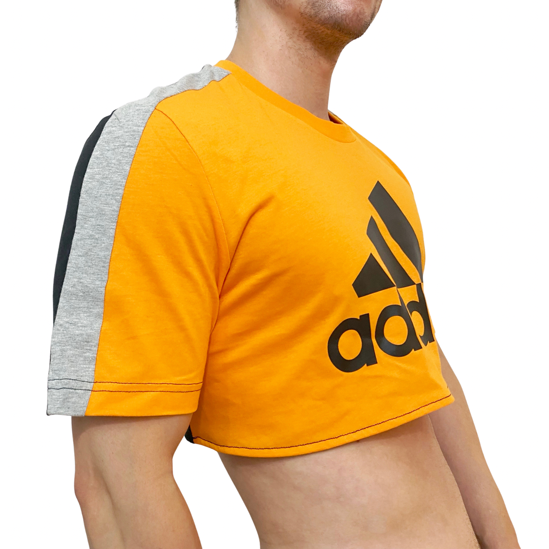 Adidas orange crop top discount