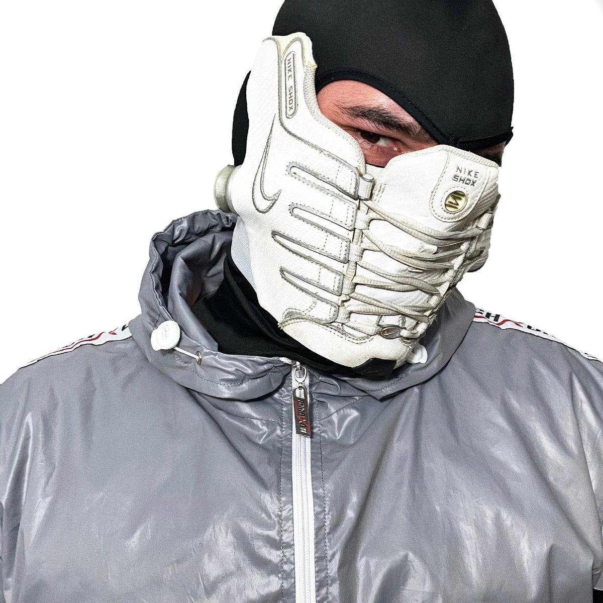 Shoemaker Mask SNEAKERMASK Nike Shox NZ White Leather Mask