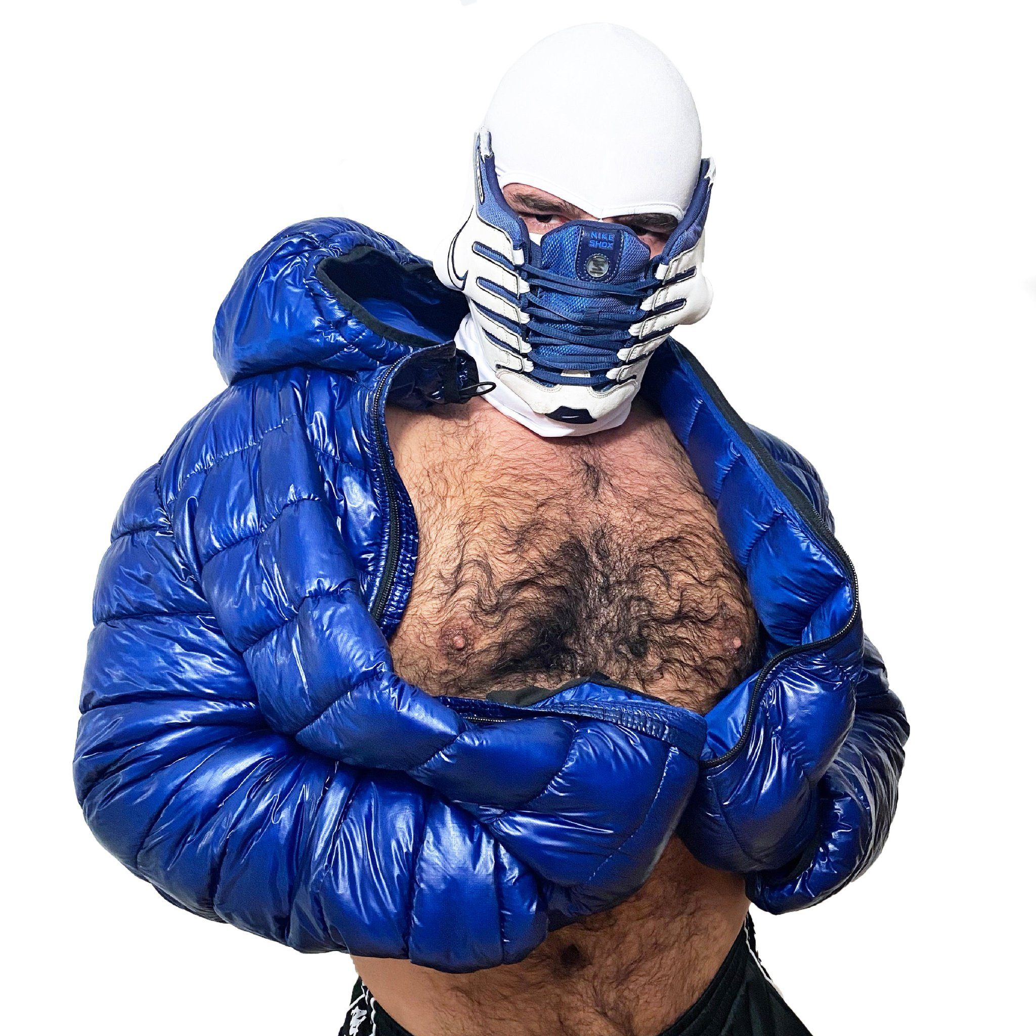 Shoemaker Mask SNEAKERMASK Nike Shox NZ Blue - White Mask