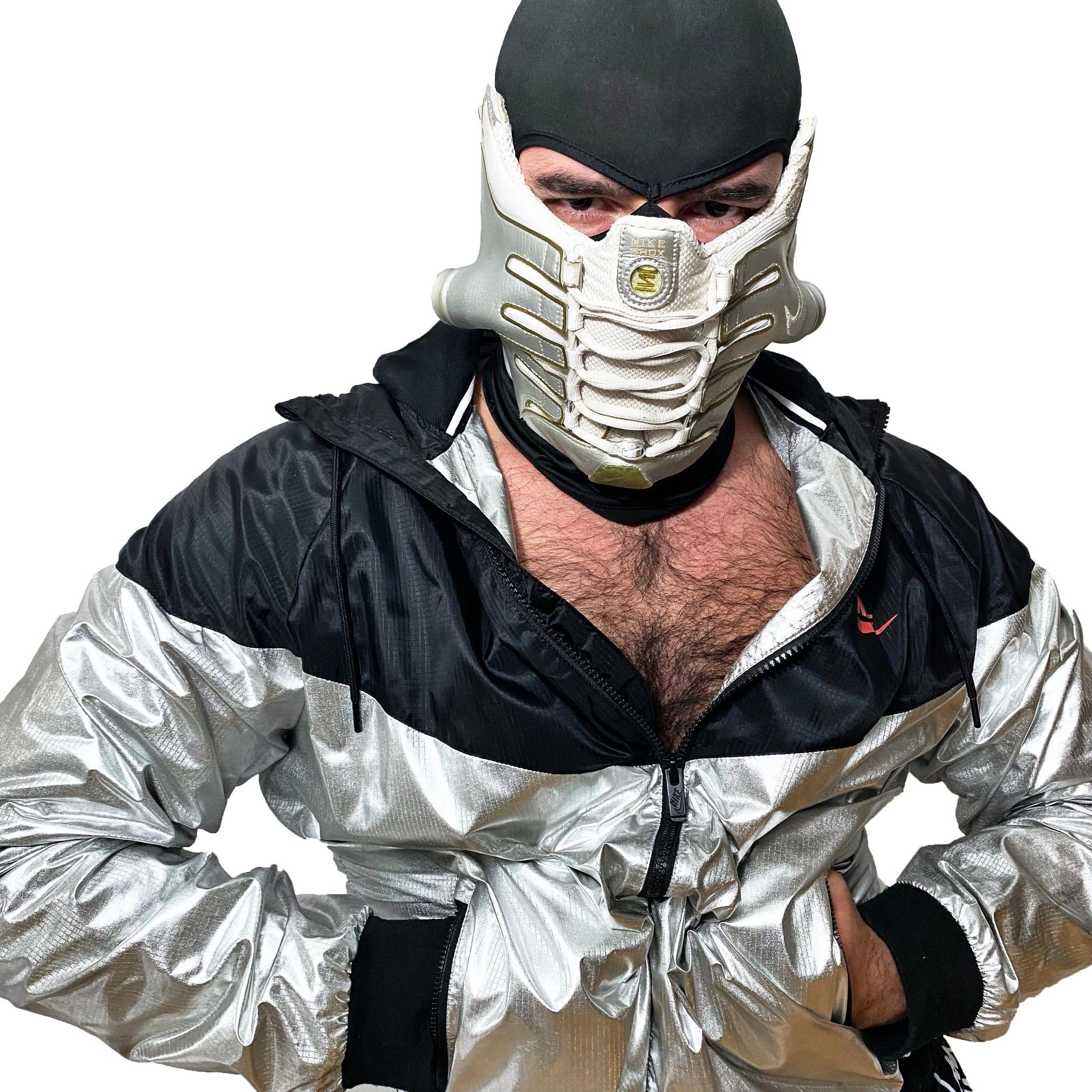Shoemaker Mask SNEAKERMASK Nike Shox NZ White - Silver Mask