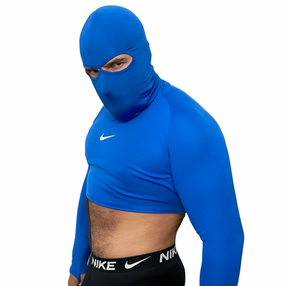 Nike Blue Hooded Crop Top